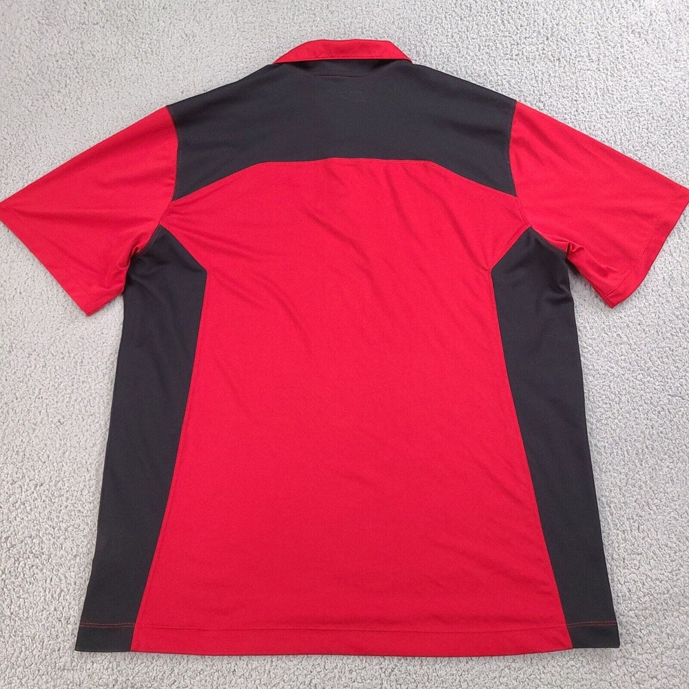 Nike Golf Polo Shirt Men’s XL Red Dri-Fit Short Sleeve Columbia Flooring Front - Picture 9 of 14
